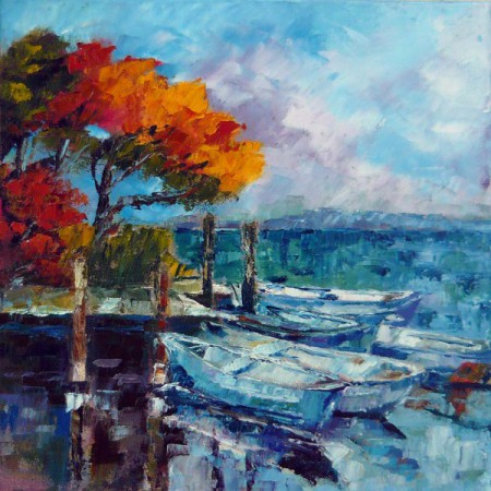 Hol vagytok pecások ? 40x40 olaj vászon Ár: 70.000 Ft